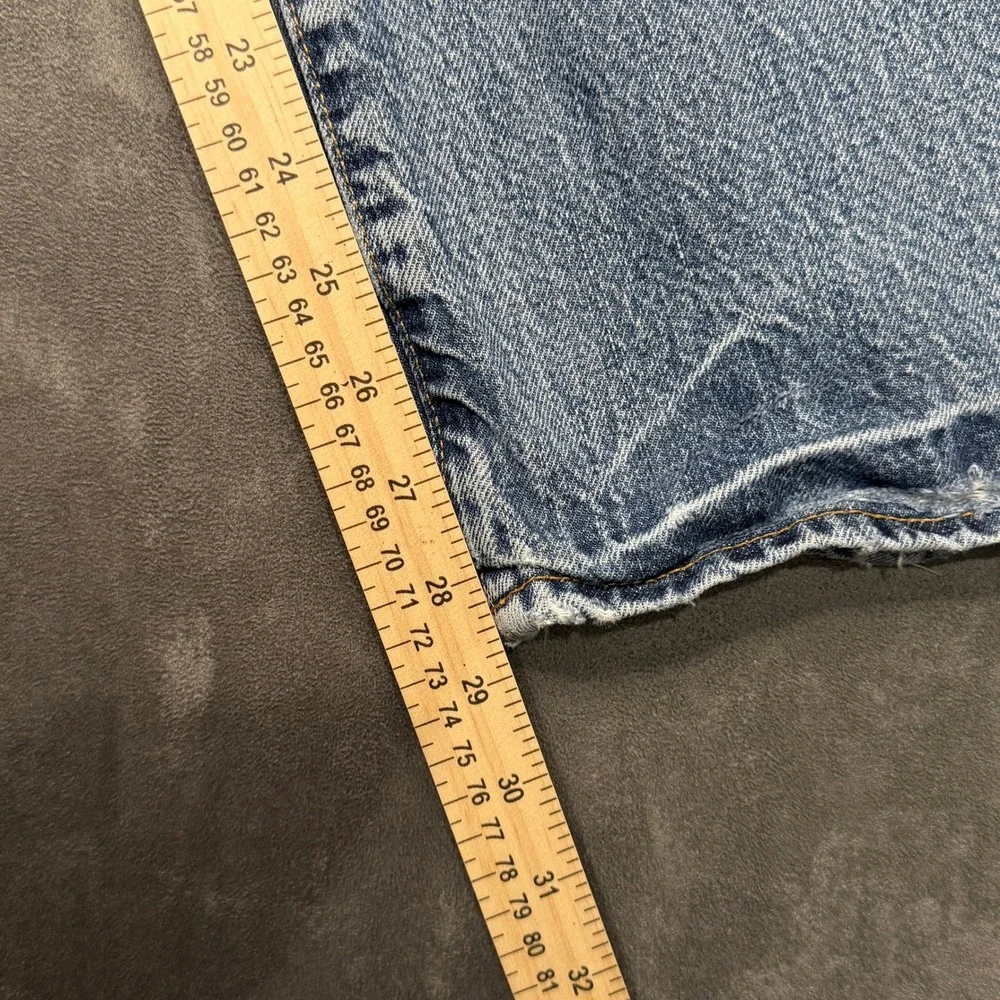 Abercrombie & Fitch Jeans Mens 31x30 Blue Light Wash Distressed Straight Leg Y2K